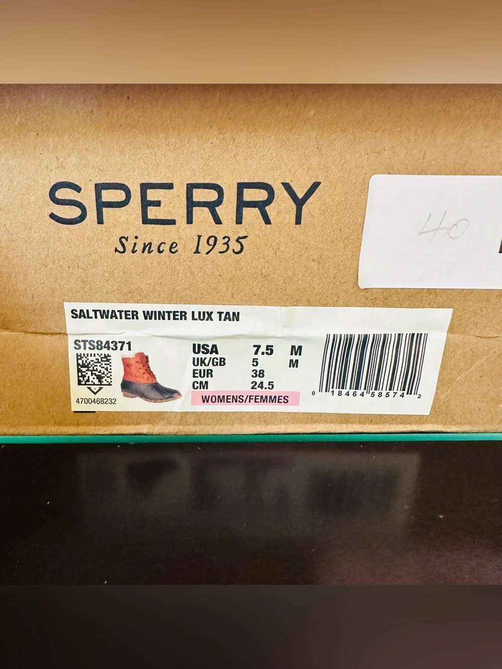 Size 7.5M NEW Sperry Women’s Saltwater Lux Winter Boots Tan STS 84371
